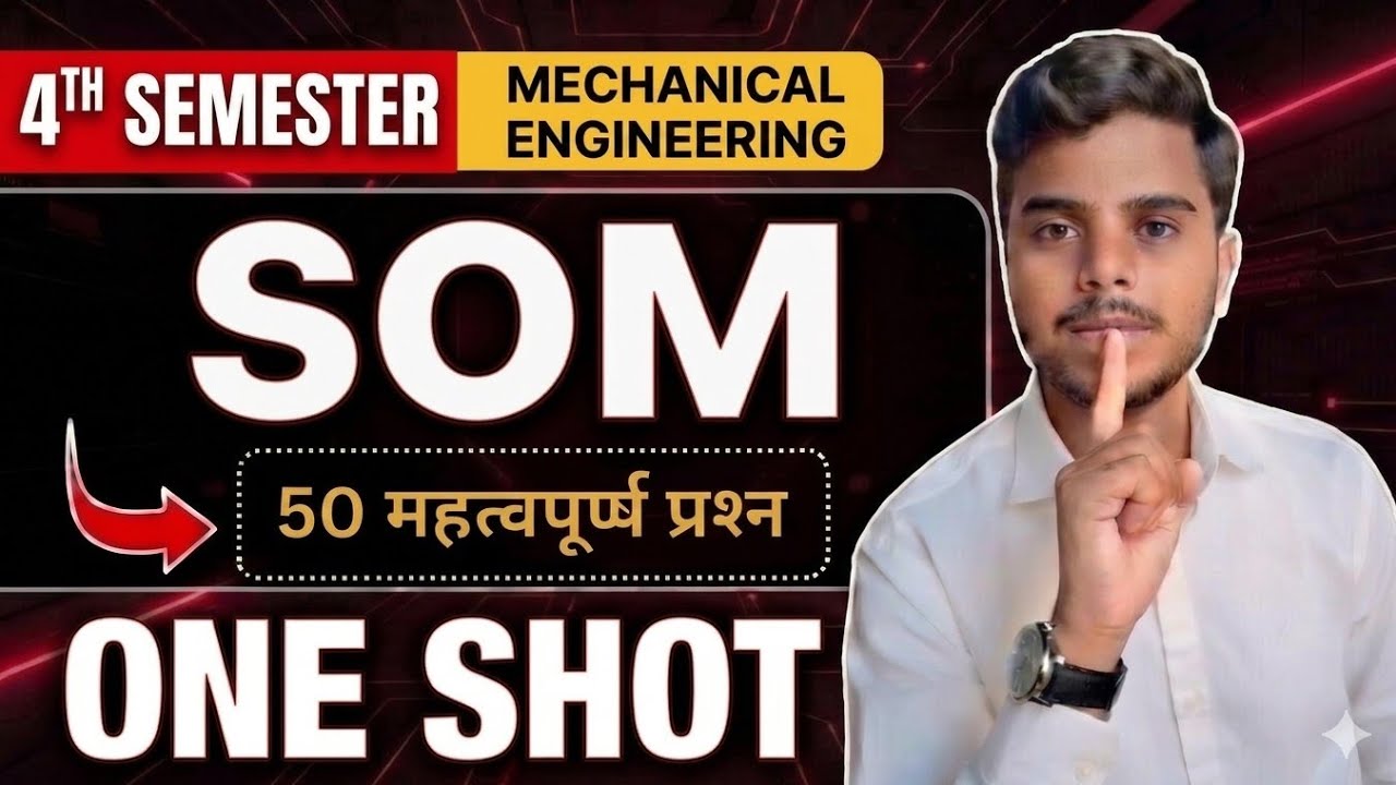 🔴BTEUP 4th Semester SOM Important Questions 2026 | 50 महत्वपूर्ण प्रश्न #bteup2026 
