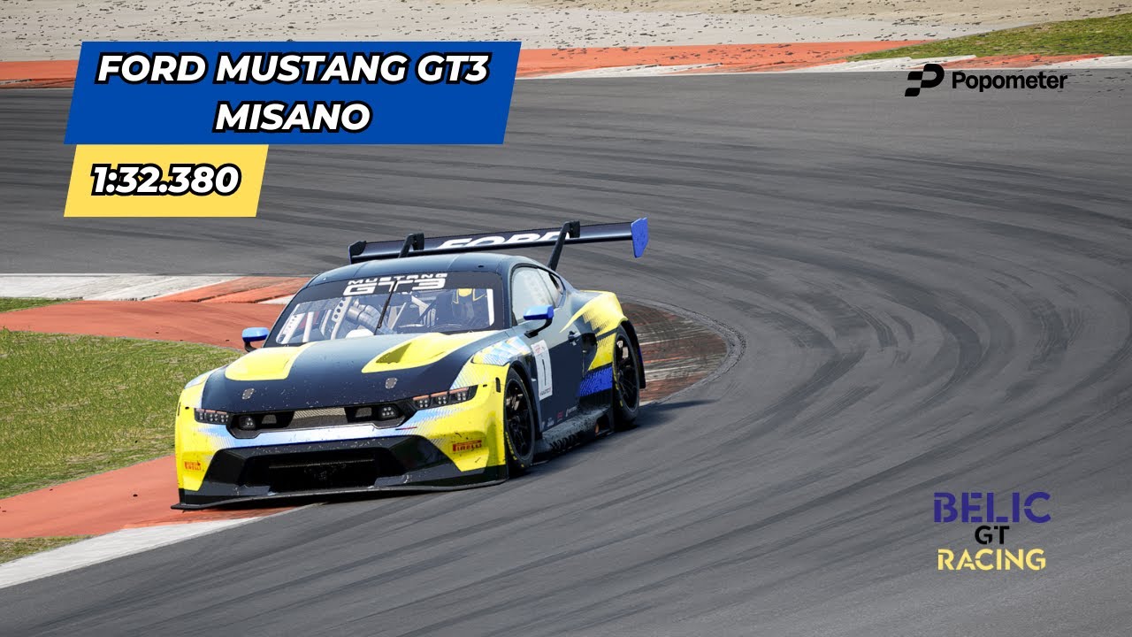 Misano 1:32.380 - Ford Mustang GT3 - ACC v1.10.3 LFMHL - Data Pack in the description