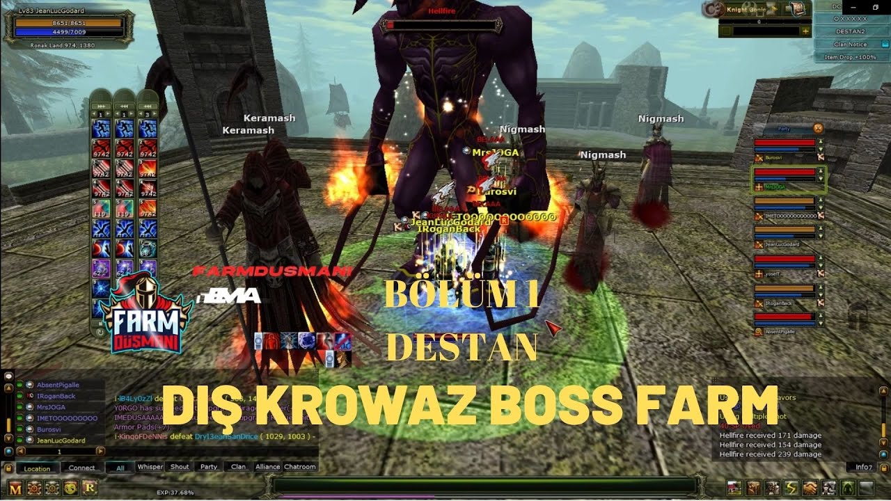 KNIGHT ONLINE | DESTAN | B&Ouml;L&Uuml;M 1 | DIŞ KRO BOSS FARM!!