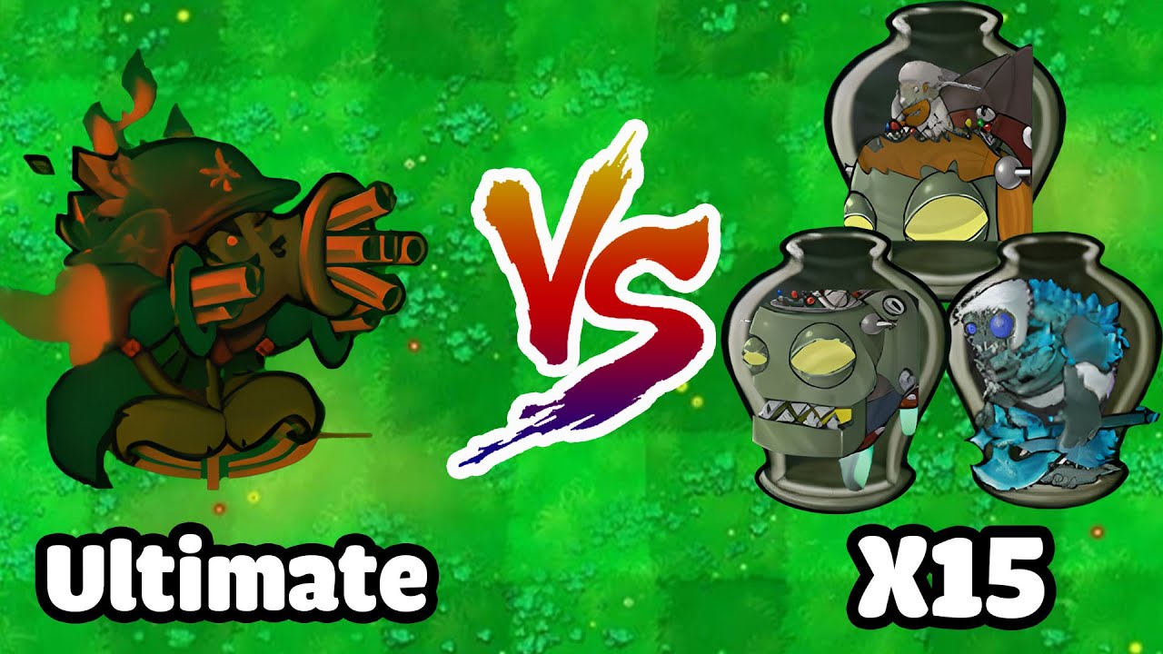 PVZ 1 Magical Hybrid - ULTIMATE BLACK vs 15 ZOMBIE VASES - Who Will Win?