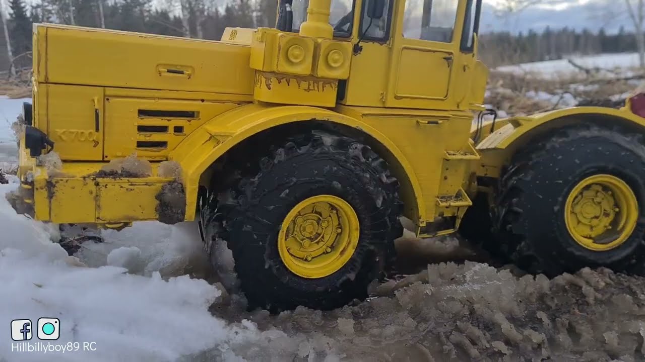 rc kirovets k700 3d printed off road snow and mud sound test 4x4