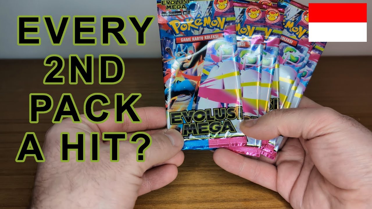 Have Indonesian Pokemon Mega Evolution packs a 50% hit rate? #pokemoncards #indonesian