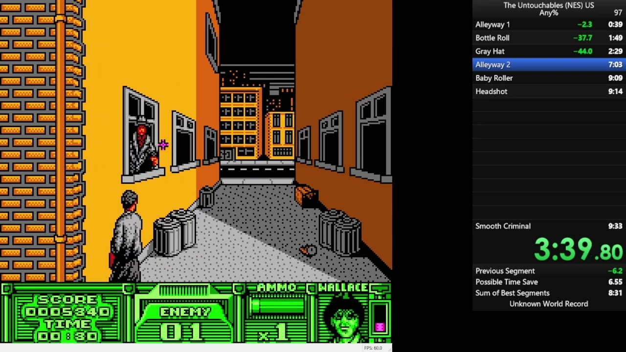 The Untochables (NES) US REV 02 Speedrun in 9:03