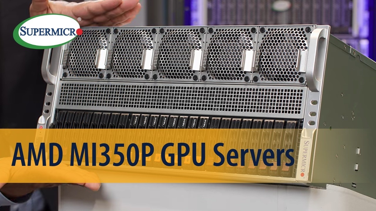 Серверы Supermicro 5U PCIe с графическими процессорами AMD Instinct&trade; MI350P | Готовые к развертыв...