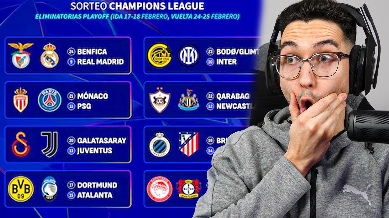 REACCIONANDO al SORTEO de PLAYOFF de la CHAMPIONS LEAGUE *LA REVANCHA con el BENFICA*