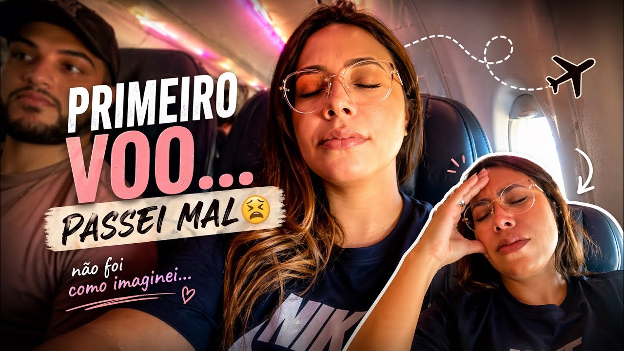 PRIMEIRA VIAGEM DE AVIÃO COM TURBULÊNCIA - MINHA REAÇÃO REAL, FILMEI TUDO ✈️🩵🧳