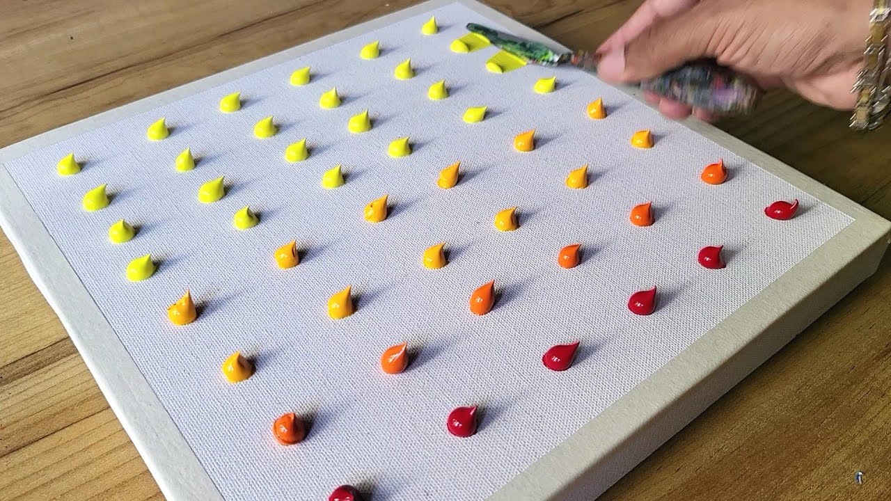 Easy Textured Abstract Painting / Step By Step For Beginners / Acrylic Painting Technique /Relaxing