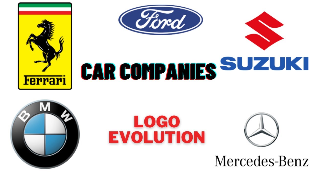 Car Logo Companies Logo Evolution | Car Companies | Ferrari, Chevrolet, Toyota, Suzuki, Audi, Kia