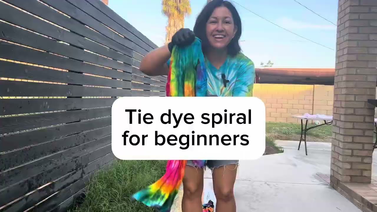 Tie dye spiral for beginners