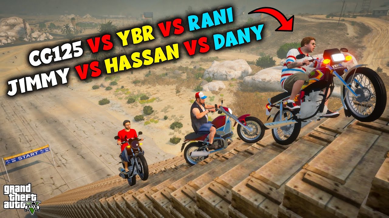JIMMY VS DANY VS HASSAN | CG125 VS YBR VS RANI | GTA 5 PAKISTAN