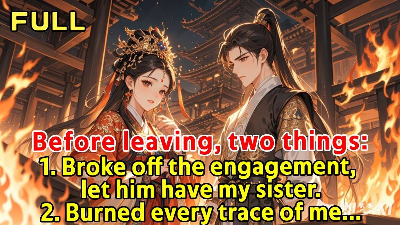 Before leaving, two things:1. Broke off the engagement, let him have my sister.2. Burned every trace
