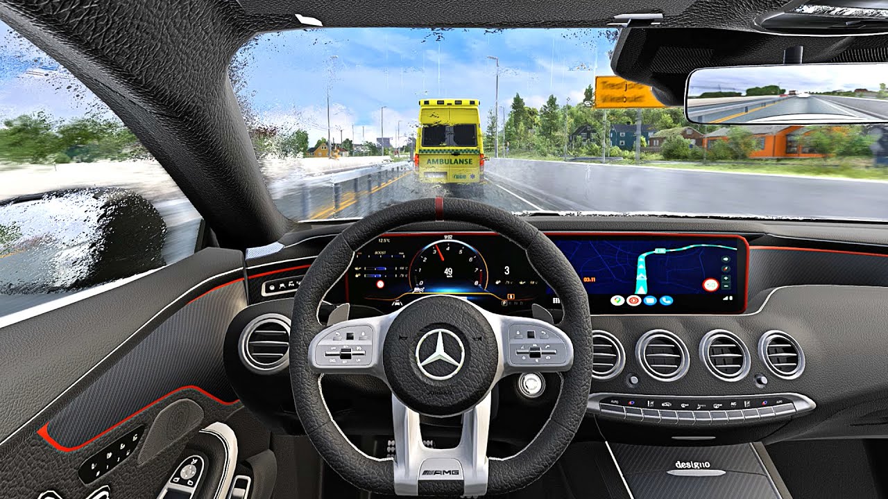 Mercedes-Benz AMG S63 Coupe 2021 - Euro Truck Simulator 2 [Steering Wheel Game Play]