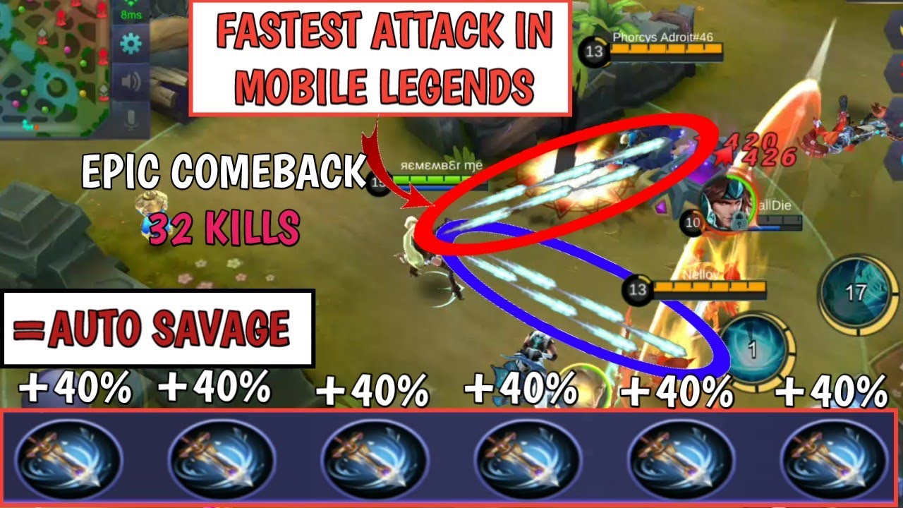 FASTEST ATTACK IN MOBILE LEGENDS | 6 WINDTALKER = AUTO SAVAGE | MOBILE LEGENDS