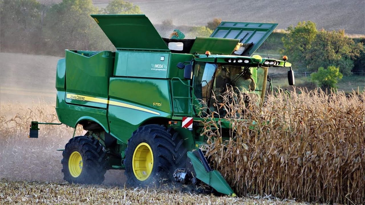 Nouvelle moissonneuse John Deere S770i au maïs 2018 !