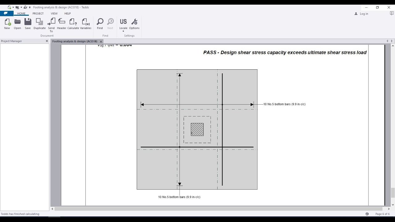Tekla Tedds tutorials for Beginner | Design Foundation footing As per ACI 318 | Lec-10