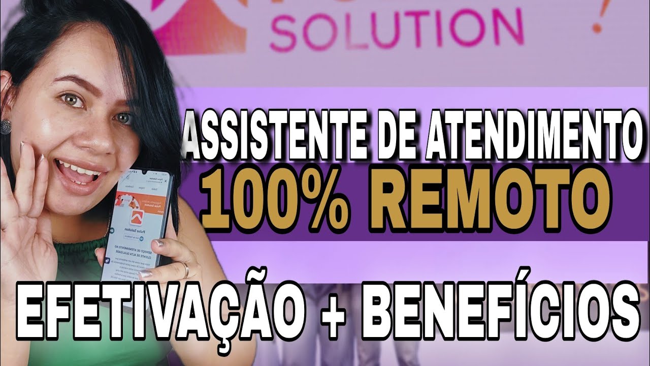 ASSISTENTE DE ATENDIMENTO REMOTO. Contrata&ccedil;&atilde;o efetiva + benef&iacute;cios.