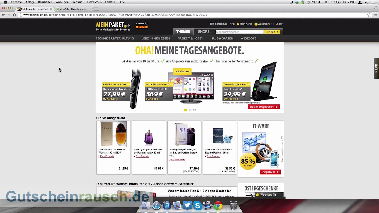 MeinPaket Gutschein einl&ouml;sen