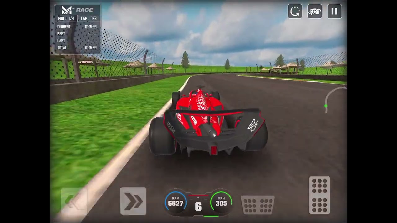Racing in a f1 game
