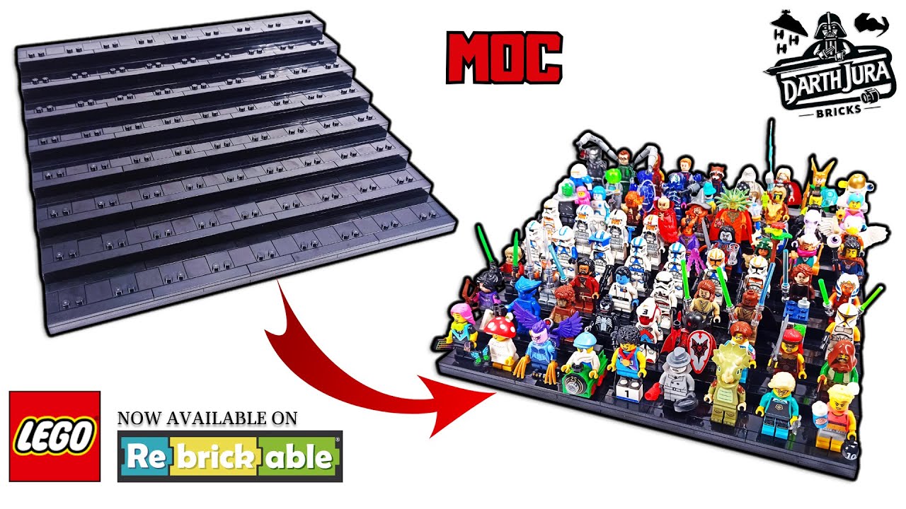 LEGO 72-Minifigure Display Stand MOC Speed Build & Visual Review