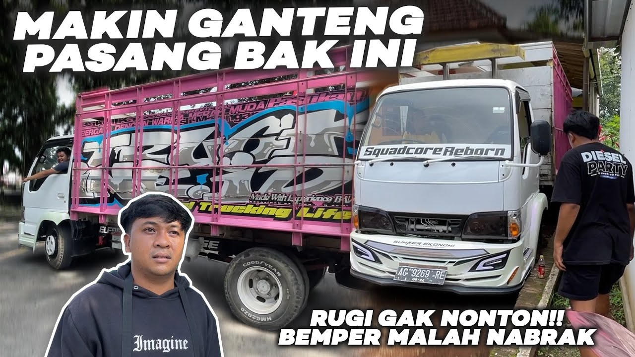BEMPER MASIH BARU NABRAK😭 Truk Kiki Core Pasang Bak Bekas Truk Samok