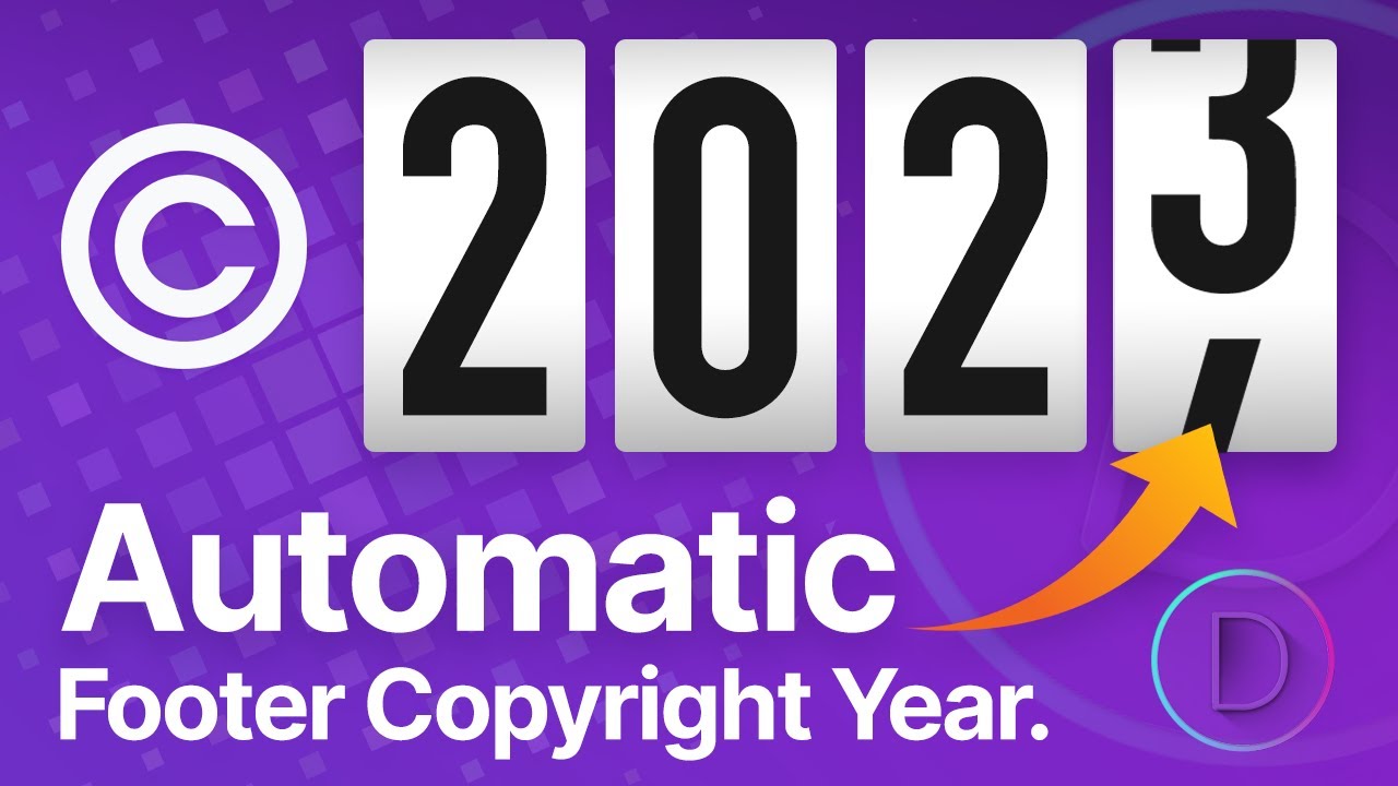 Divi Dynamic Copyright Year [No coding or plugins needed!]