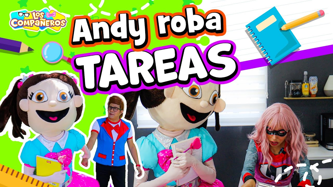 Andy roba la tarea de Niña | ¿El compañero esta enamorado? | Los compañeros se escapan