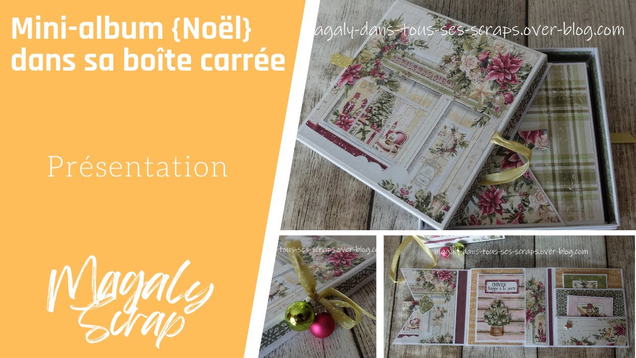 Mini-album {Noël} dans sa boîte carrée