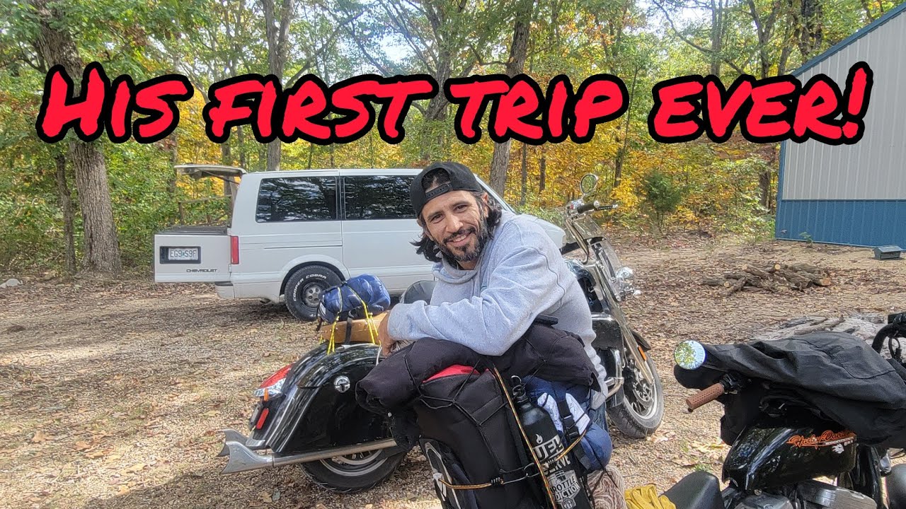 HIS FIRST MOTORCYCLE TRIP EVER! |MOTO CAMPING|