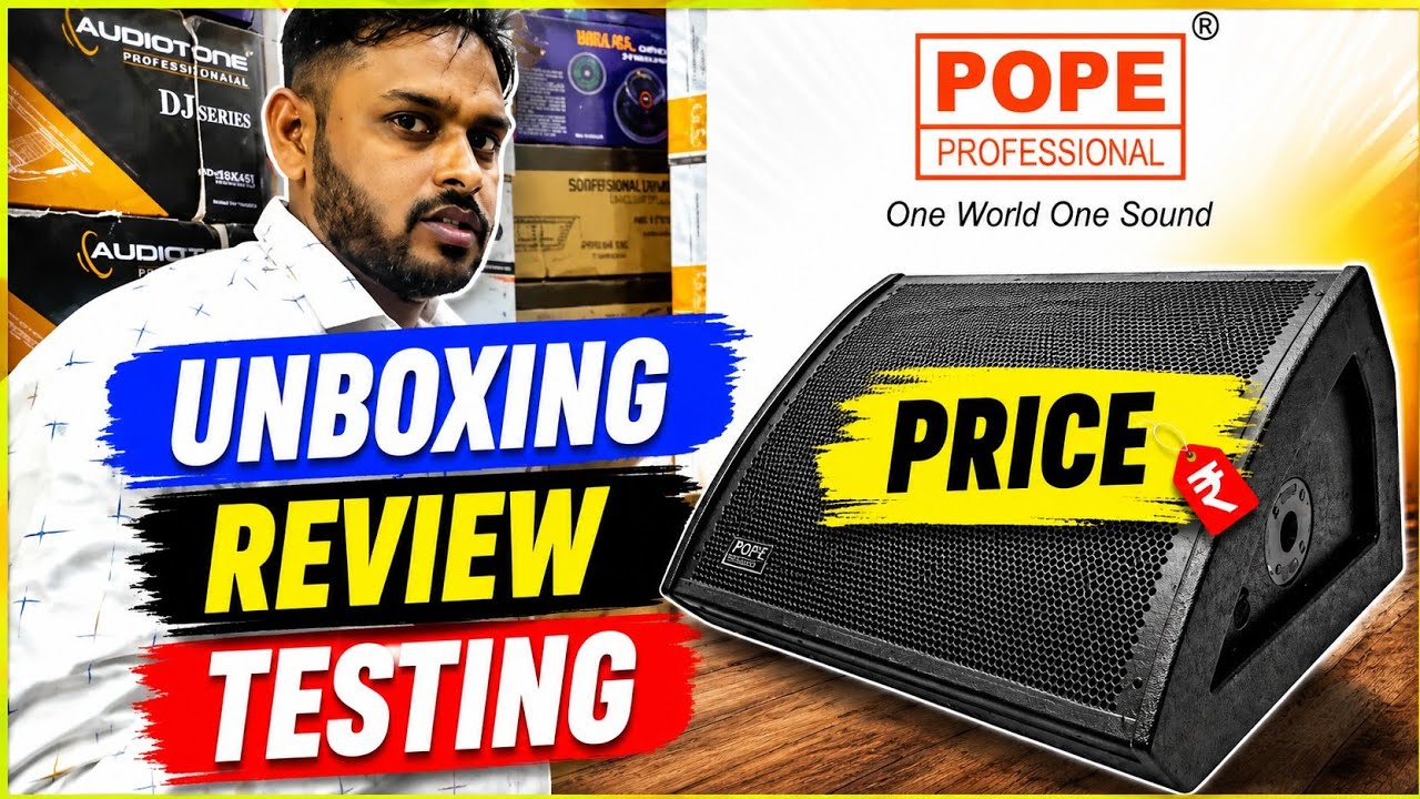 Stage monitor Pope GL15CX || Unboxing, Review, Testing & Price