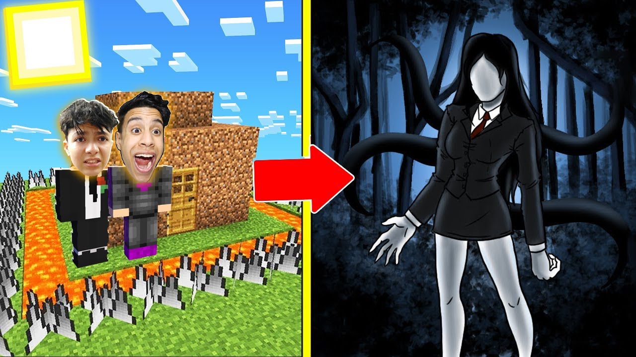 ماين كرافت : تحدي بناء بيت أمن ضد هجوم زوجة سلندر مان !!|The Most Secure House 😱🔥