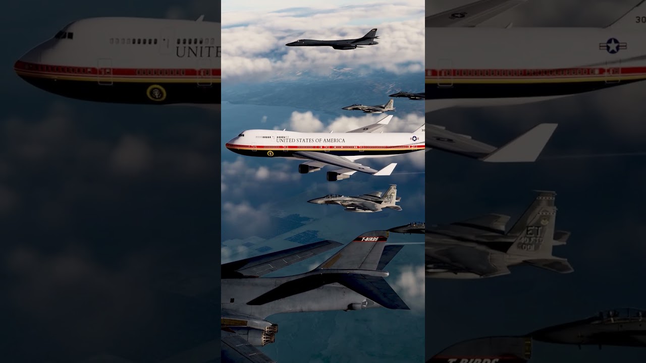 President Trump on his way to the NATO summit in Ankara, Turkey on board the new Air Force One