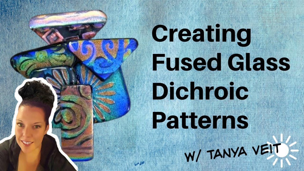 Easy & Free Dichroic Fused Glass Jewelry Class • Creating Designs with a Sharpie in Fused Glass!