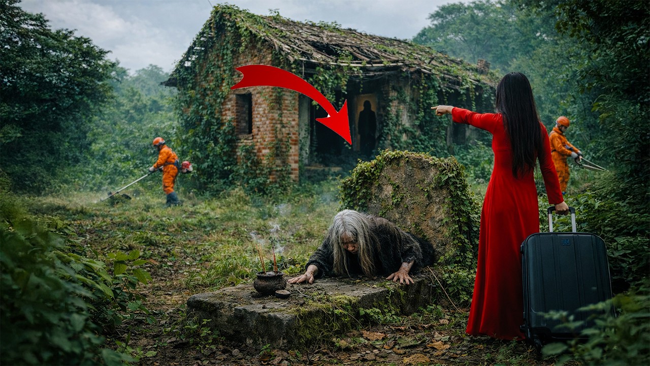Time-Lapse: Clearing an Abandoned House in the Forest – A Shadowy Figure Appears by the Grave! 😱