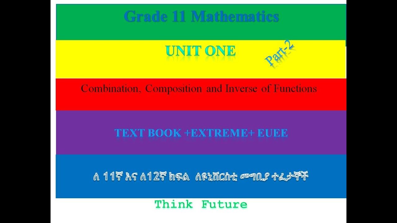 Grade 11 Mathematics Unit 1 Part 2 combination, composition and inverse functions