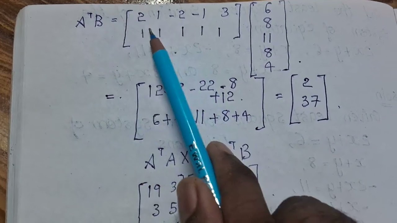 Least square solution linear algebra MA25C02 in tamil 