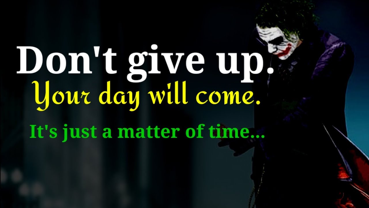 Don't Give Up-Amazing Joker Quotes WhatsApp Status|Attitude quotes|Guru Quotes joker