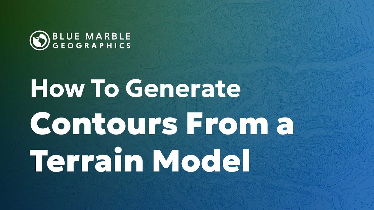 How To Generate Contours from a Terrain Model