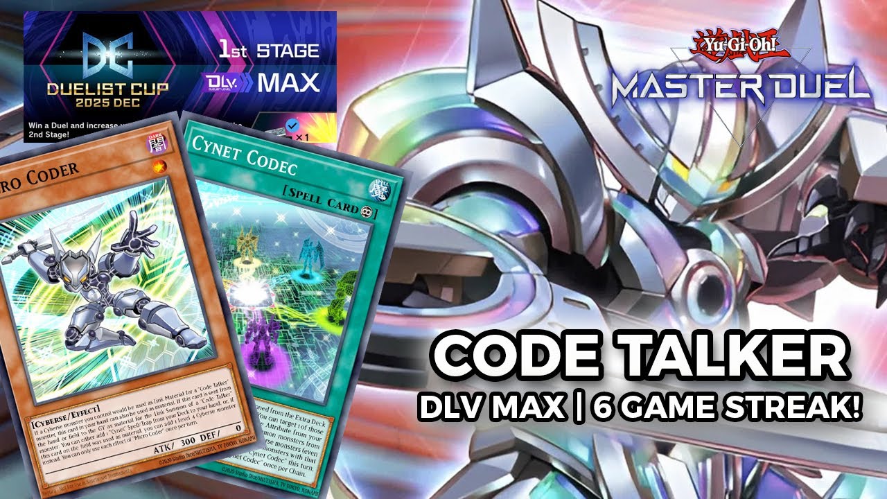 6-0 Streak! Code Talker DLV Max Duelist Cup Dec. 2025 - Yu-Gi-Oh! Master Duel