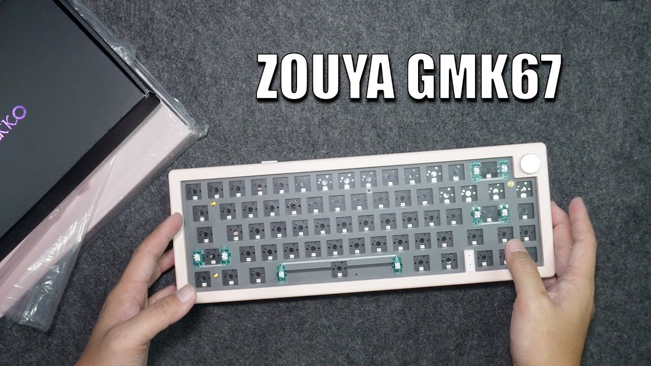ZUOYA GMK67 - UNBOX + BUILD + TEST ( PINK BUILD )