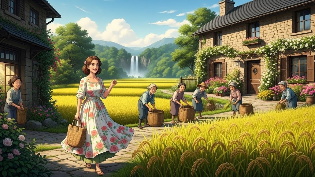 🌿 A Peaceful Countryside Day 🐕 | Waterfall, Village & Calm Life 🌄✨#GhibliStyle #RelaxingVideo