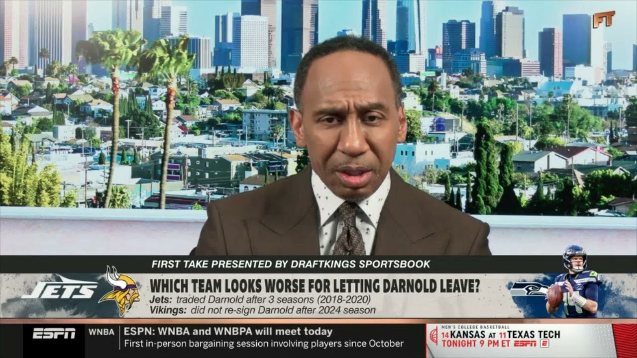 Jets or Vikings: Teams looks worse for letting Sam Darnold leave? - Stephen A. Smith | FIRST TAKE
