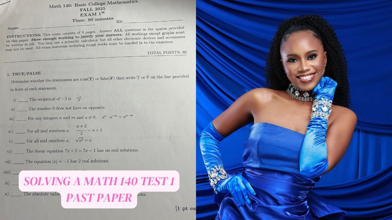 Solving a Past Math 140 Test 1 Paper | University of The Bahamas