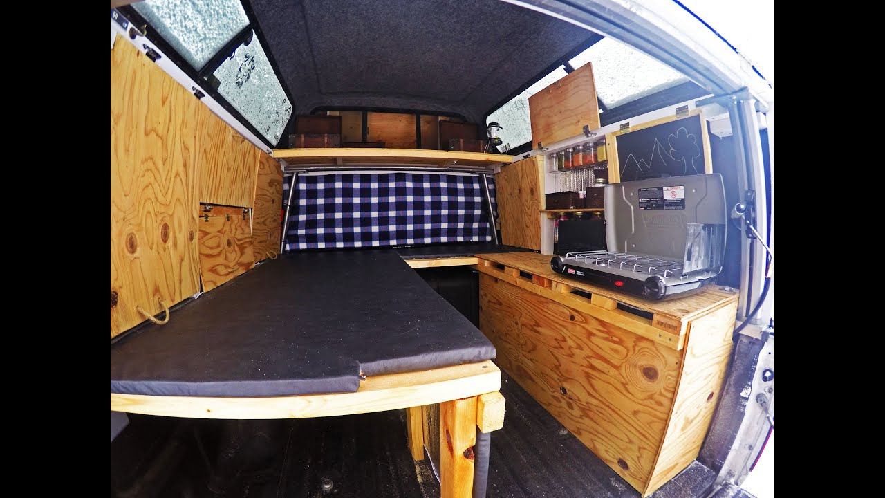 How to Make a Cheap Homemade Truck Camper - Start to Finish DIY