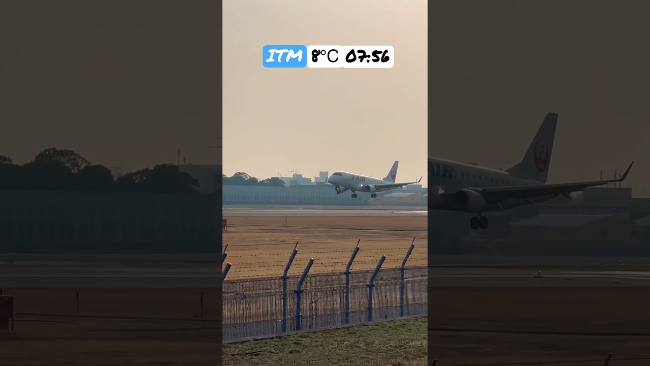 Embraer ERJ-170STD J-air Landing Osaka International Airport #landing #embraer170 #airplane