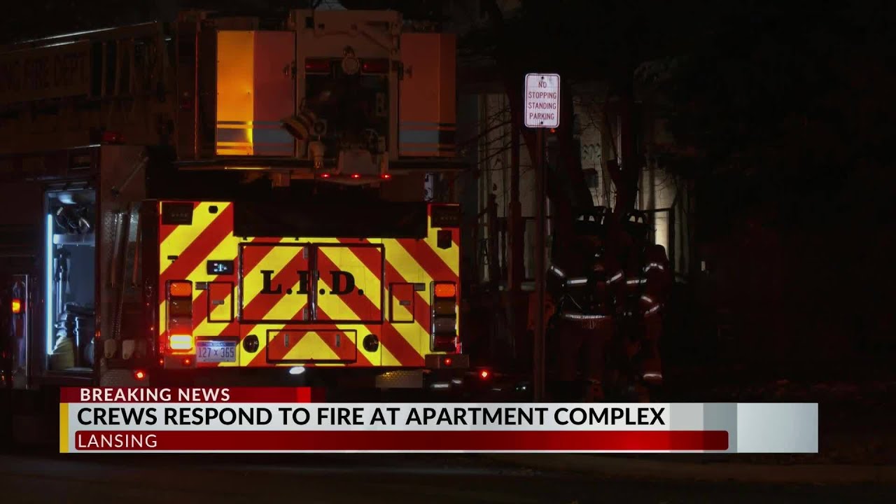 Crews repond to fire at apartment complex in Lansing