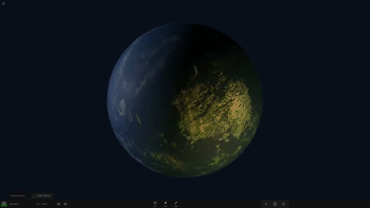 Mnus P - Habitable Planet Around Binary Stars (Universe Sandbox)