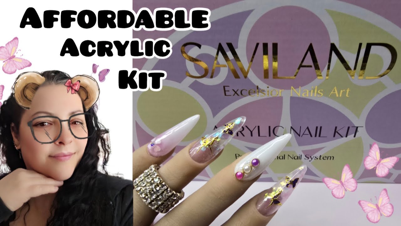BEGINNER FRIENDLY ☆💖♡ SAVILAND ACRYLIC NAIL KIT WITH LAMP & DRILL