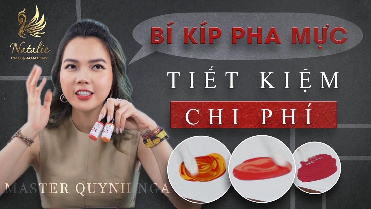Công thức pha màu - Cách nhận diện gốc màu của mực Phun xăm| Học phun xăm cùng Quỳnh Nga