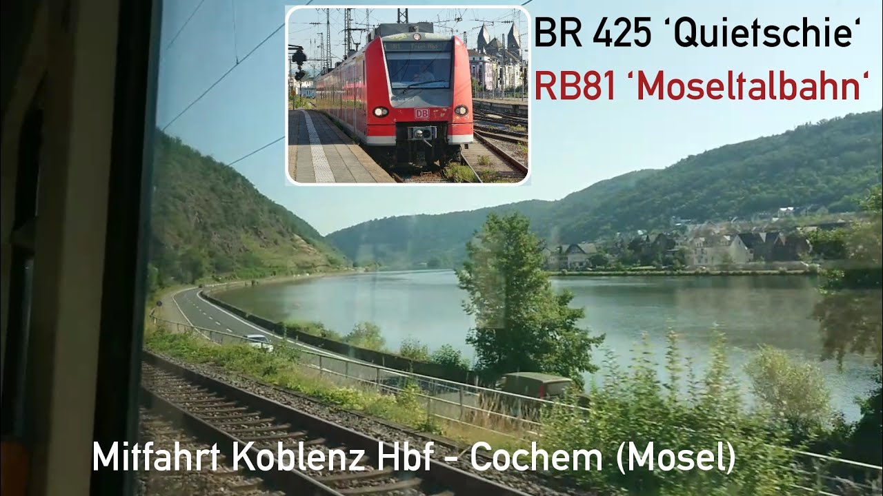 DB BR 425 'Quietschie'/Mitfahrt RB81 'Moseltalbahn' / Koblenz Hbf - Cochem (Mosel) / 425 041