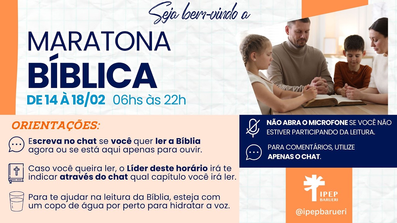 PARTE 11 | Maratona Bíblica 2026 | Leitura Completa da Bíblia — De Gênesis a Apocalipse | Ao vivo